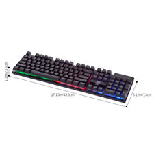 Retro Punk Typewriter-Style Gaming Keyboard Blue Switches LED Backlight USBWired
