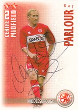 Middlesbrough F.C Ray Parlour Hand Signed 06/07 Premiership Shoot Out Card.