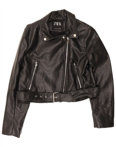 Zara womens crop faux leather - womens,