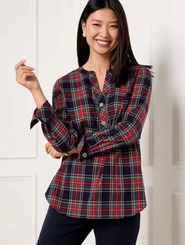 Talbots band collar tunic - band,