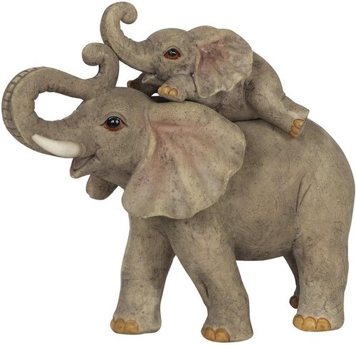 Mother baby elephant ornament - mother,