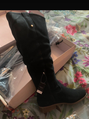 Next women navy suede - suede, knee