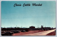 Postcard Clovis Cattle Market