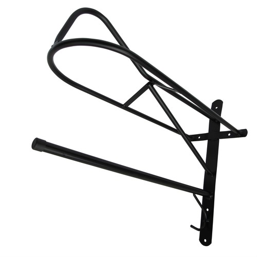 Wall mounted saddle rack with - saddle,