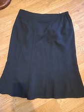 Ladies Eastex Size 18 Black Lined Elasticated Flare Skirt