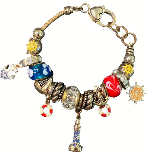 Nautical charm bracelet - charm, 7.5”
