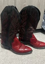 wrangler black and red cowboy boots