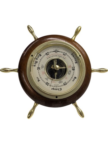 Vintage ship wheel barometer - vintage,