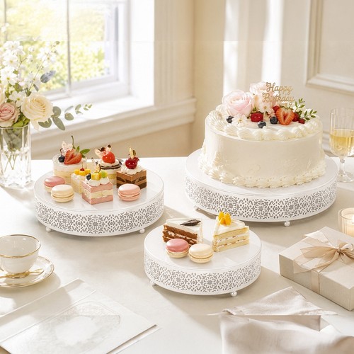 Piece metal cake stand - cake,