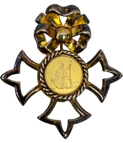 Vintage solid silver military - solid,