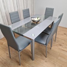 Dining Table Set Modern Grey