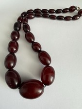 Antique cherry amber bead - antique,