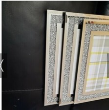 SPARKLE GLAMOUR CRUSHED CRYSTAL GLITTER DIAMANTE PHOTO FRAME ,CHOICE OF 4 SIZES