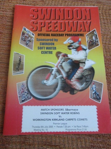 Speedway programme swindon v - programme,