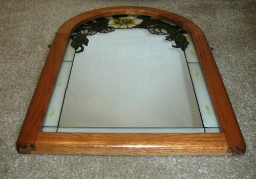 Vintage mirror stained glass - mirror, 'stained