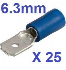 Blue male spade crimp - blue,