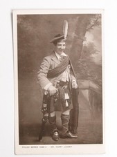 Sir Harry Lauder Scottish Comedian Kilt Music Hall c1907 VTG Real Photo Postcard