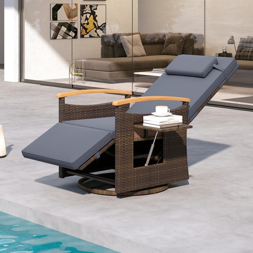 Wicker swivel reclining - pe,