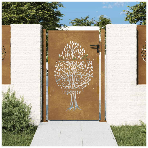 Garden gate rusty - gate, corten