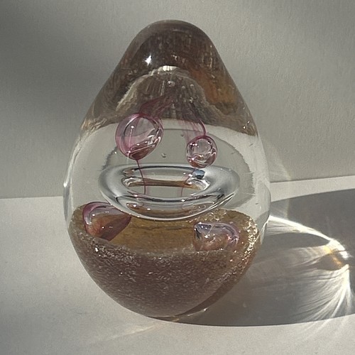 Vintage art glass - glass, gold