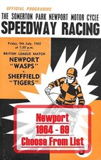 Newport Speedway Programmes 1964 - 1969 (Choose From List)