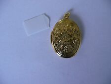 vintage type antiques gold plated  photo locket for necklace fob chain 