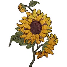 Sunflower Embroidered Iron /