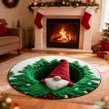 Christmas Rug Christmas Round