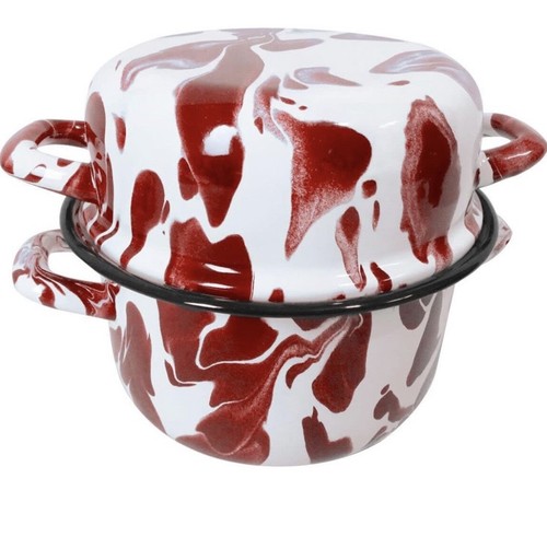 20cm enamel pots red - 20cm,