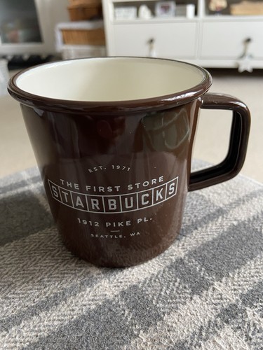 Starbucks enamel mug seattle - starbucks, mug.