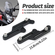 2x Black Motorcycle Windscreen