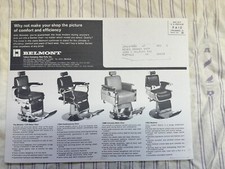 Vintage 1950’s BELMONT Barber Chair 4 MODELS Sign/Ad