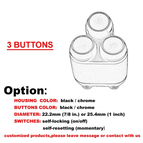 Handlebar switch - 7/8", 1"