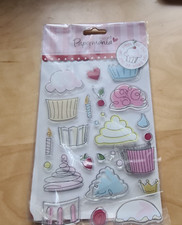 Papermania set of The Little Cake Shop clear rubber stamps