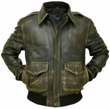 Mens Aviator A-2 Real Leather