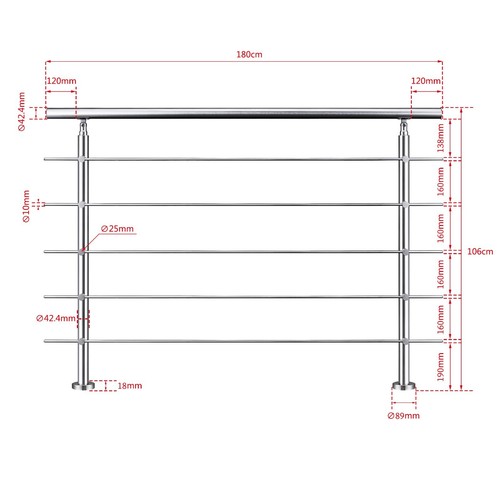 Balustrade stair grab - , rail