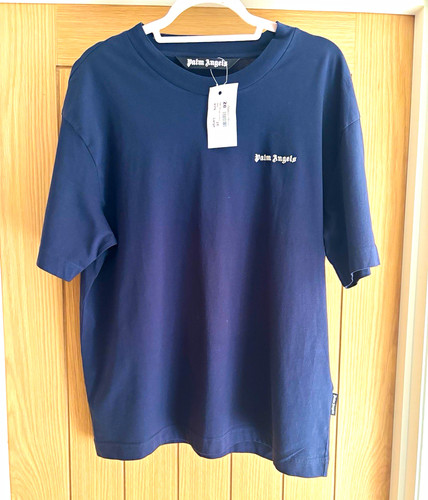 Palm angels navy logo crew - palm,