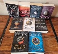 Complete set of 7 Game of Thrones books PLUS Fire & Blood, Fevre Dream VGC