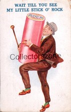 1929 Seaside Humour Postcard Stick Of Rock Joke posted