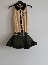 Weissman Dance Costume Small Adult Airforce Design With Tulle Skirt