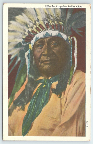 Postcard arapahoe indian - arapahoe,