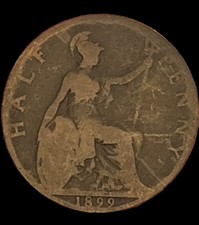 1899 Queen Victoria Half Penny