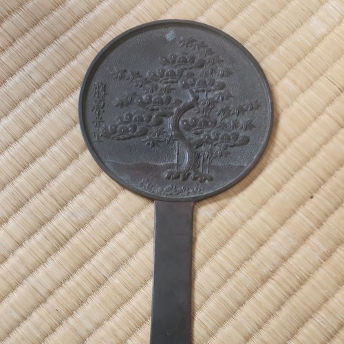 Edo japanese bronze mirror - japanese,