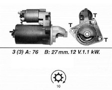 Genuine WAI Starter Motor for