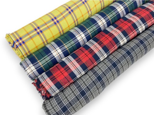 Brushed cotton plaid - brushed, fabric