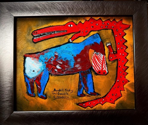 Original naive oil painting - original,