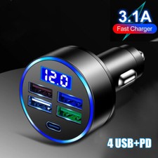 Fast Car Charger 4 USB Port +