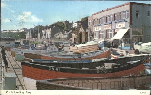 Vintage postcard coble - vintage,