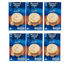 Maxwell House Latte Instant Coffee | 6 Boxes | 48 Sachets | 12.5g |