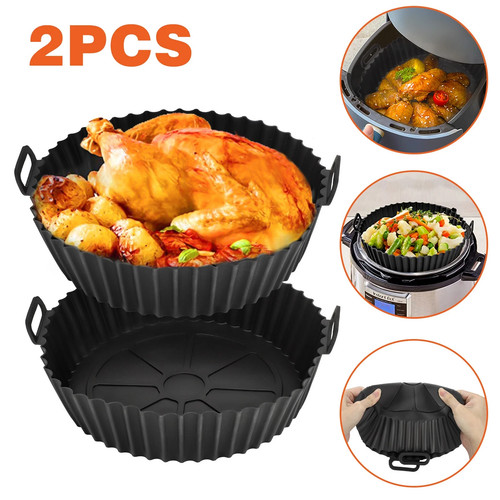Pcs air fryer silicone pot - 2,